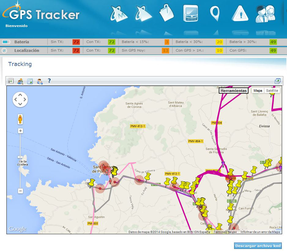 Aplicación de localización GPS Tracker - Mapas